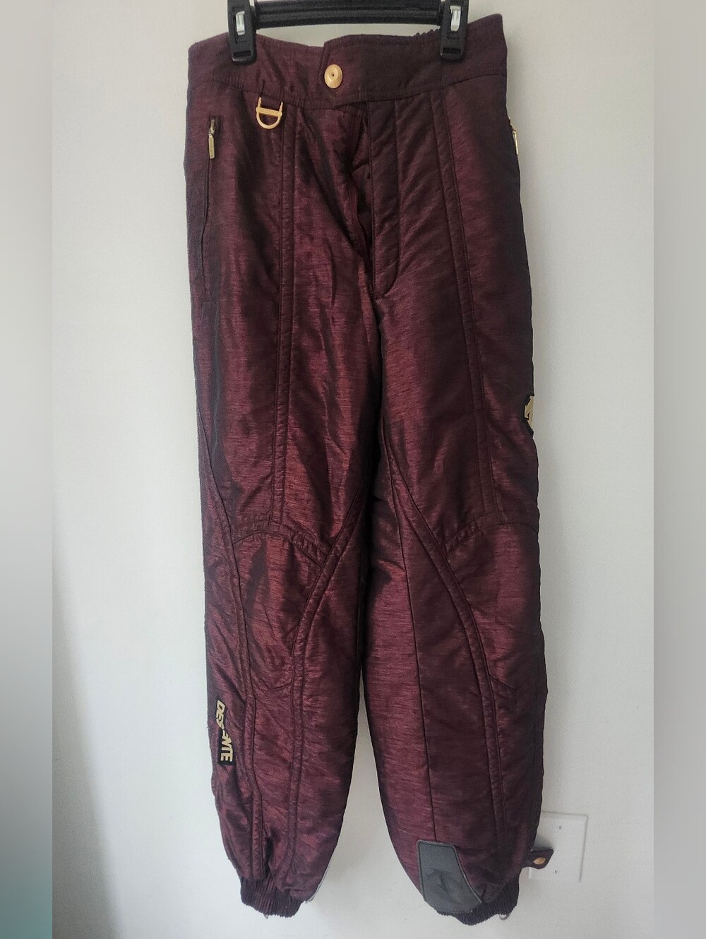 Descente Iridescent Burgundy Ski Pants Size 34